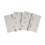 3-1/2 in. Square Corner Matte Black Door Hinge Value Pack (10 per Pack) - Super Arbor
