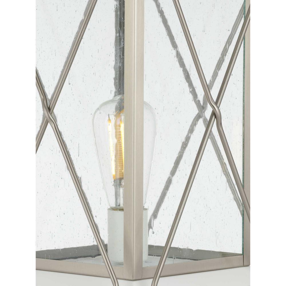 Barlowe 1-Light Brushed Nickel 4x4 Deck Post Light Post Lantern - Super Arbor