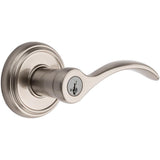 Prestige Tobin Satin Nickel Entry Door Lever Featuring SmartKey Security - Super Arbor