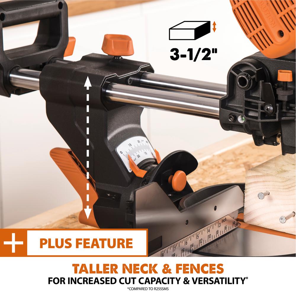 15 Amp 10 in. Dual Bevel Sliding Miter Saw with Laser Guide, Dust Bag, 13 ft. Power Cord, and 28-T Multi-Material Blade - Super Arbor