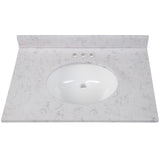 31 in. x 22 in. Stone Effects Vanity Top in Cascade with White Sink - Super Arbor