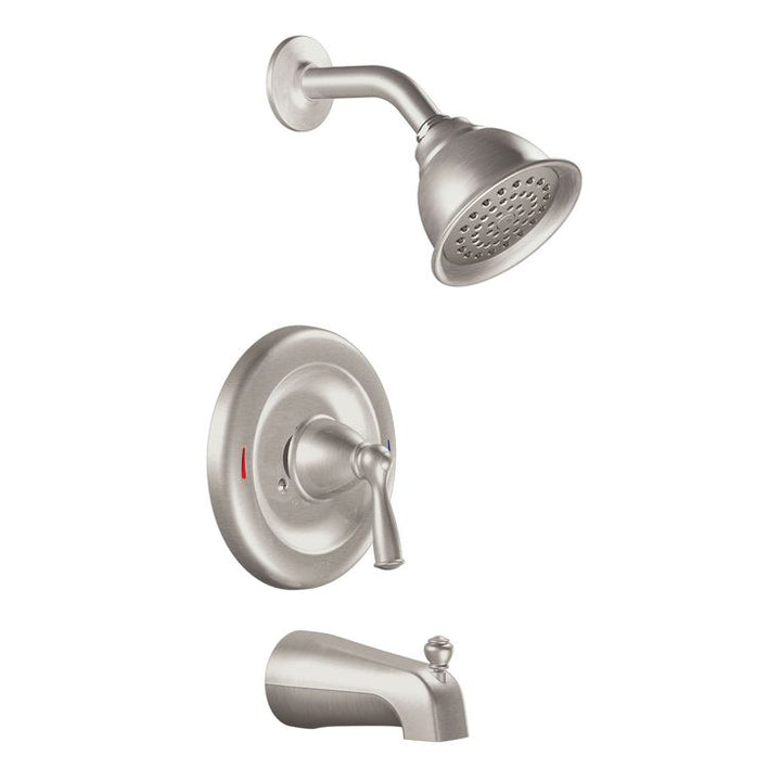 Banbury Single-Handle 1-Spray 1.75 GPM Tub and Shower Faucet with Curved Shower Rod in Mediterranean Bronze
