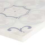 Tetris Florita Blanco 6 in. x 6 in. Polished Marble Wall Tile (5 sq. ft. / case)