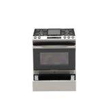 GE 5.3 cu. ft. Slide-In Gas Range with Steam-Cleaning Oven in Stainless Steel