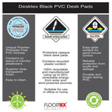 20 in. x 36 in. Black Vinyl Rectangular Desk Pad - Super Arbor