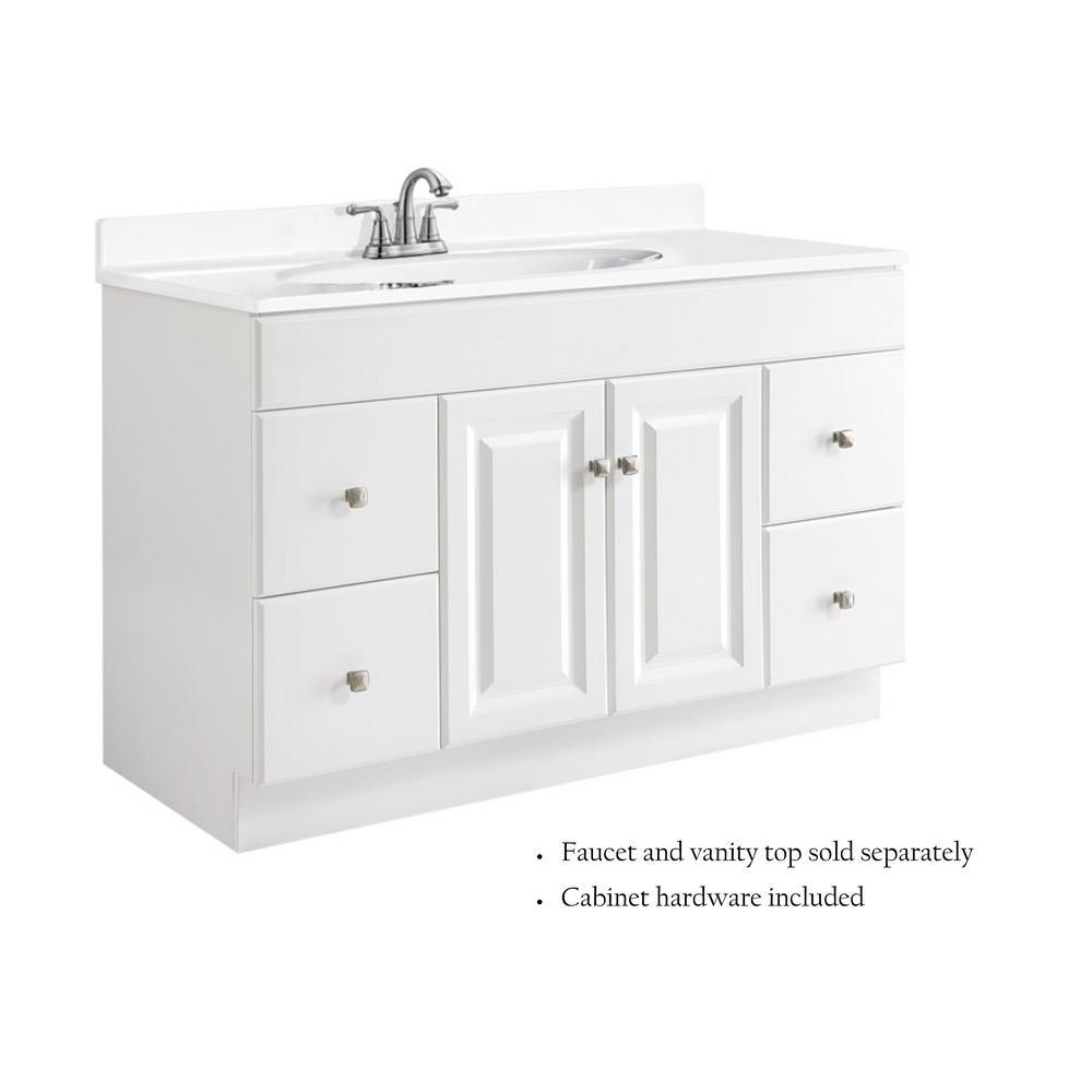 Wyndham 48 in. W x 21 in. H Bathroom Vanity Cabinet Only in White Semi-Gloss
