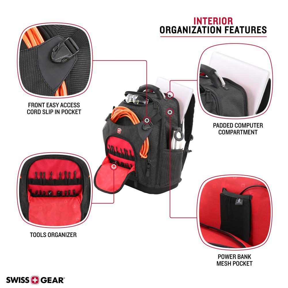 17 in. Work Pack Pro Ultimate Protection Laptop USB Tool Bag Backpack - Super Arbor