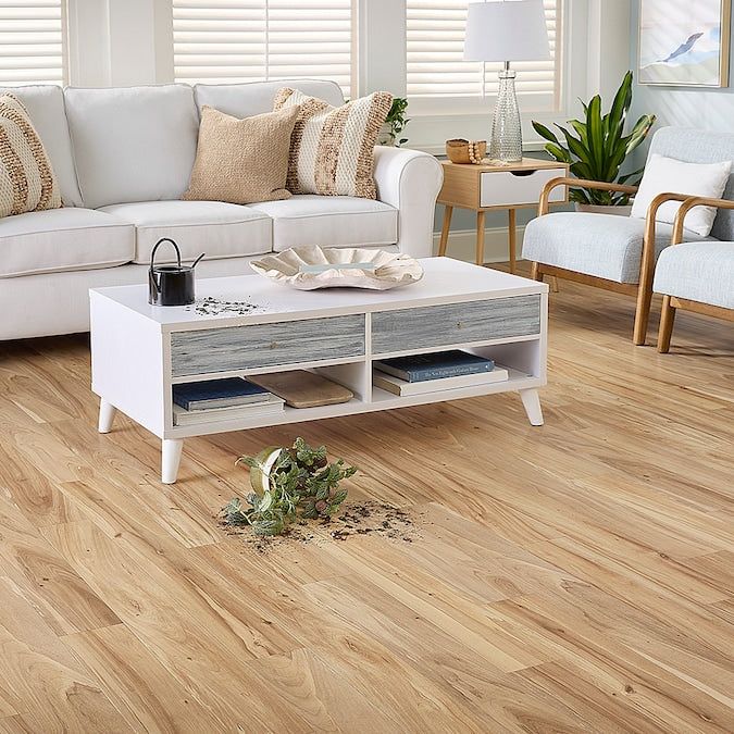 STAINMASTER PetProtect Boyd Park Maple 12-mm T x 5-1/4-in W x 47-1/4-in L Waterproof Wood Plank Laminate Flooring (15.46-sq ft / Carton)