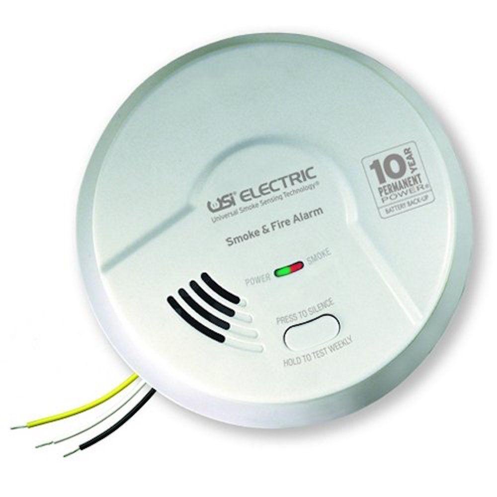 2-in-1 Smoke and Fire Alarm Detector, Hardwired, 10 Year Sealed Battery Backup, Microprocessor Technology - Super Arbor