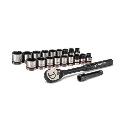 Crescent 20-Piece Standard (SAE) and Metric Black Oxide Mechanics Tool Set
