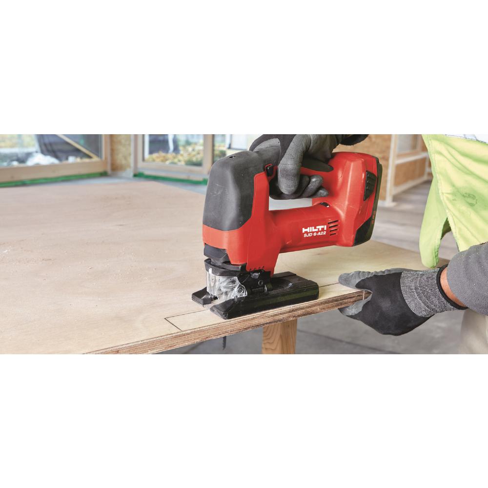 22-Volt SJD 6-A Keyless Cordless Variable Speed Orbital Jig Saw Kit with (2) 2.6 Amp Li-Ion Batteries, Charger and Bag