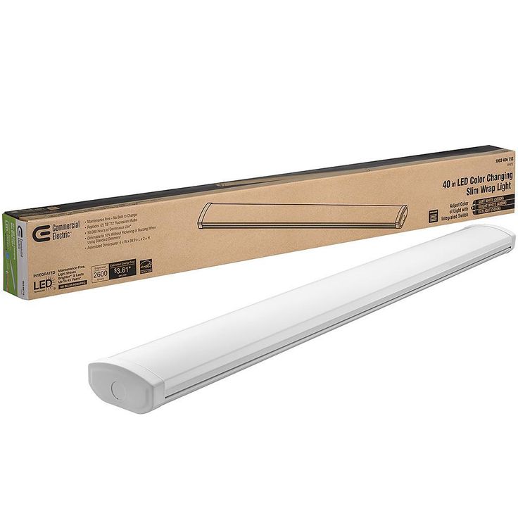 Low Profile 40 in. 2600 Lumens Integrated LED Dimmable White Wraparound Light 3 Color Changing Options Dimmable