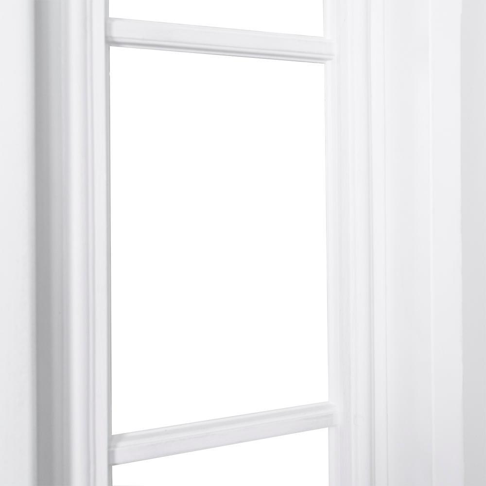 68 in. x 80 in. Camber Top White Left-Hand 14 in. 3-Lite Sidelites Primed Steel Prehung Front Door with 4-9/16 in. Frame - Super Arbor