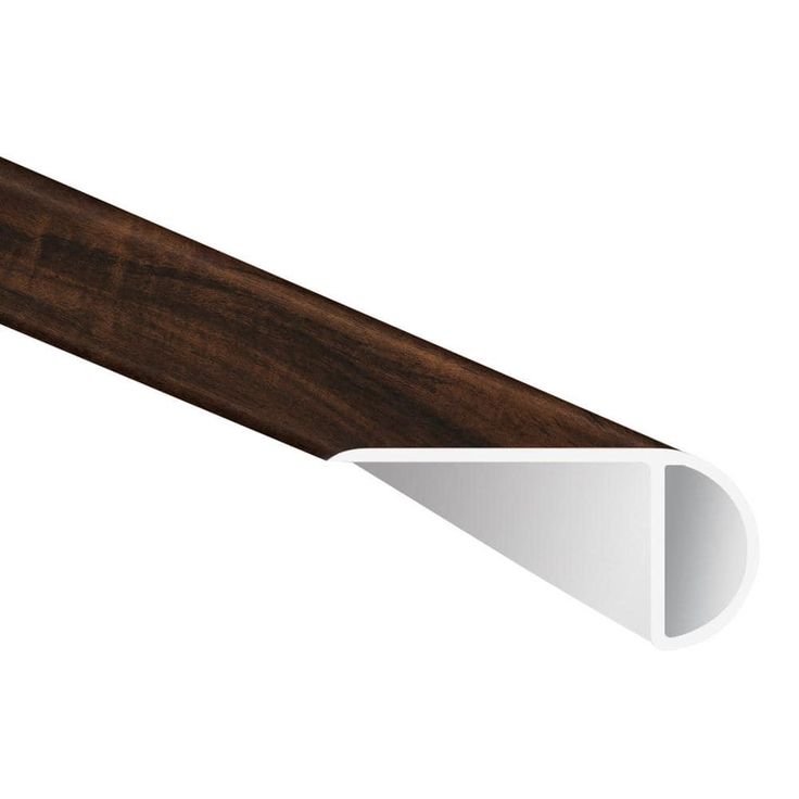 Aged Walnut 0.75 in. T x 2.75 in. W x 94 in. L Luxury Vinyl Flush Stairnose Molding