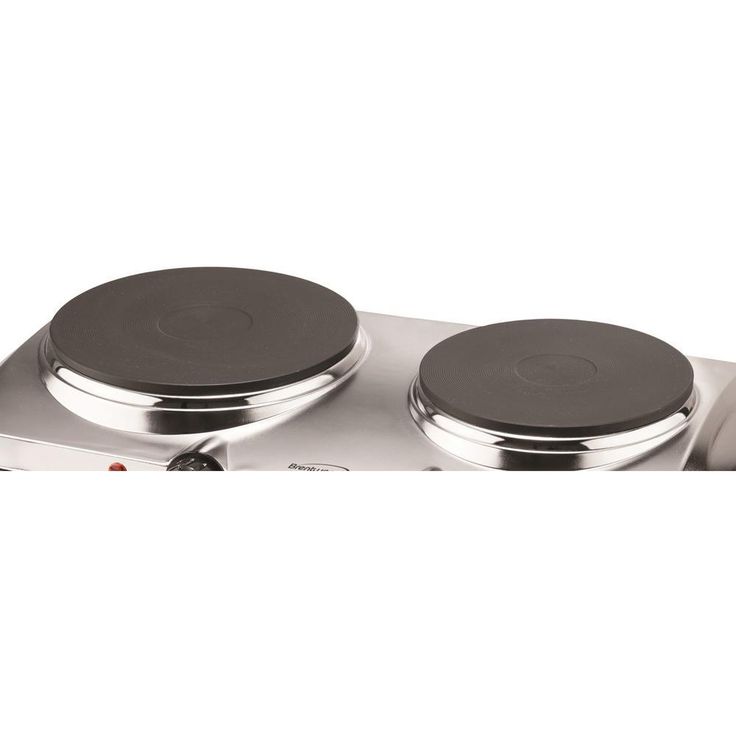 1440W 2-Burner 7.5 in. Silver Electric Hot Plate
