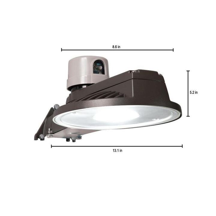 Bronze Outdoor Integrated LED Dusk to Dawn Area Light with Built-In Photocell Sensor