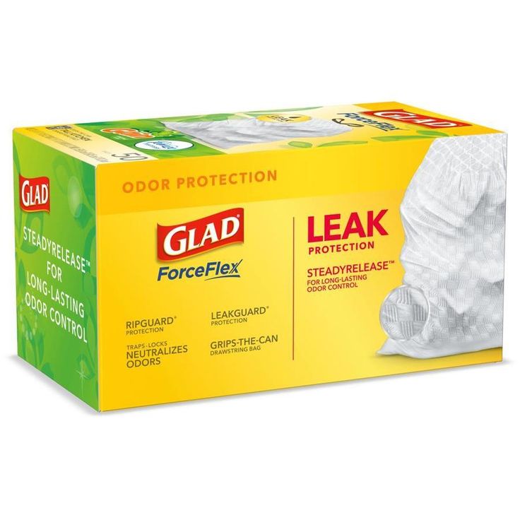 Glad Odor Shield 50-Pack 13-Gallon Gain White Polypropylene Kitchen Trash Bag