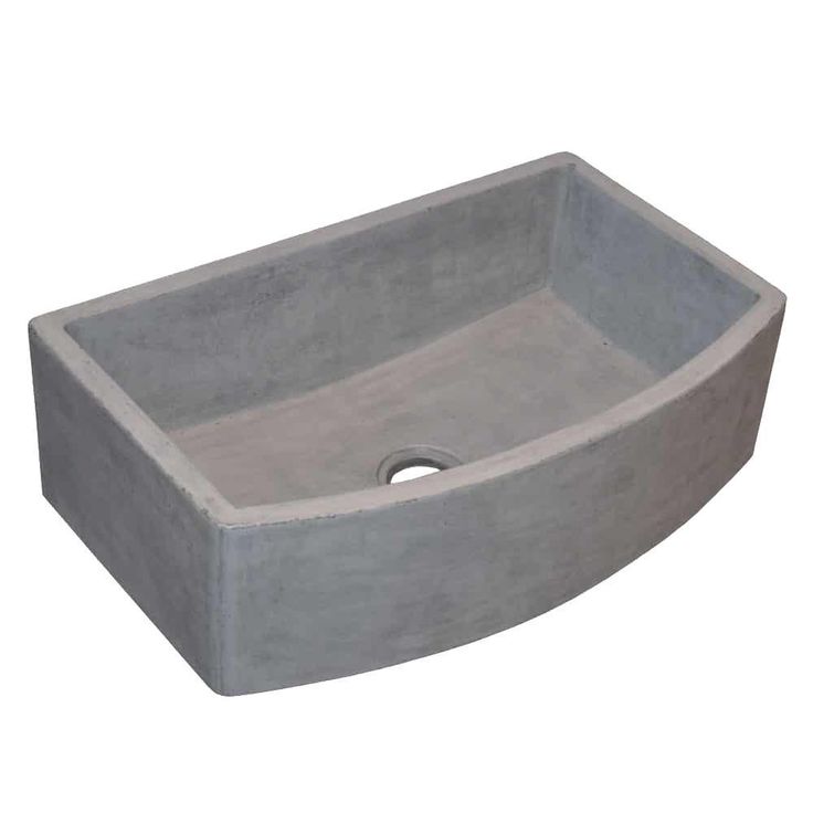 Farmhouse Apron Front Concrete 33 in. Single Bowl Kitchen Sink in Slate