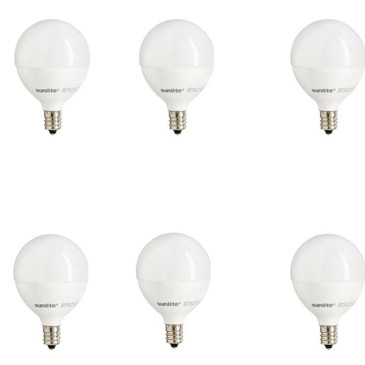 Sunlite 40-Watt Equivalent Warm White G16.5 Dimmable LED Light Bulb (6-Pack)