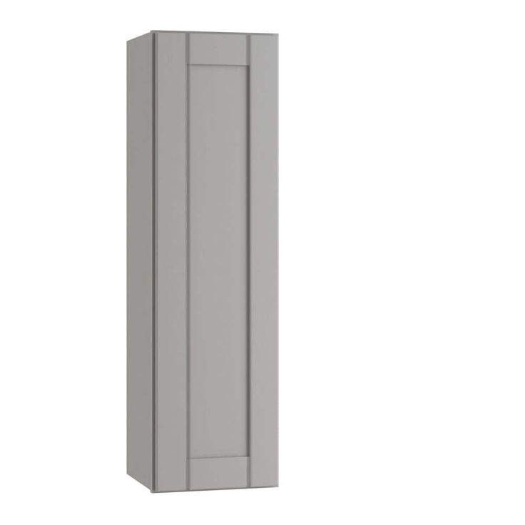 Home Decorators Collection Washington Veiled Gray Plywood Shaker Assembled Wall Kitchen Cabinet Soft Close Left 15 in W x 12 in D x 42 in H