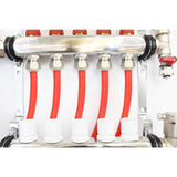 1 in. NPT Inlet x 1/2 in. Stainless Steel Compression Connection 5-Outlet Radiant Heating Manifold