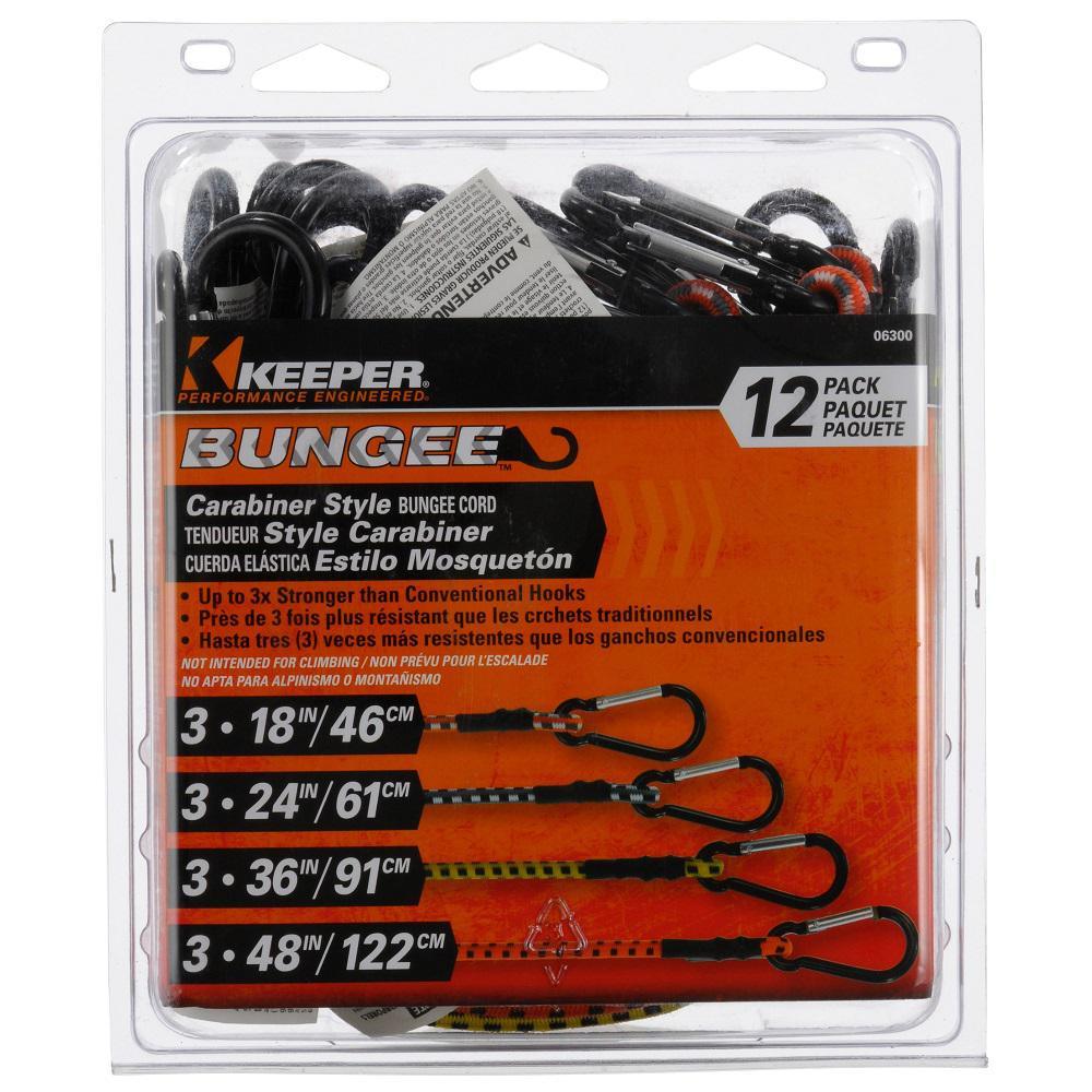 Mini Carabiner Bungee Assortment Rope (12-Pack) - Super Arbor