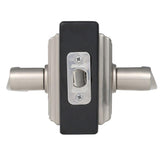 Accent Satin Nickel Passage Hall/Closet Door Lever with Addison Trim - Super Arbor