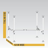 3/4 in. Black Steel Pipe 3.5 ft. L x 28.5 in. H  