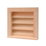 12 in. x 12 in. Square Unfinished Wood Paintable Gable Louver Vent - Super Arbor