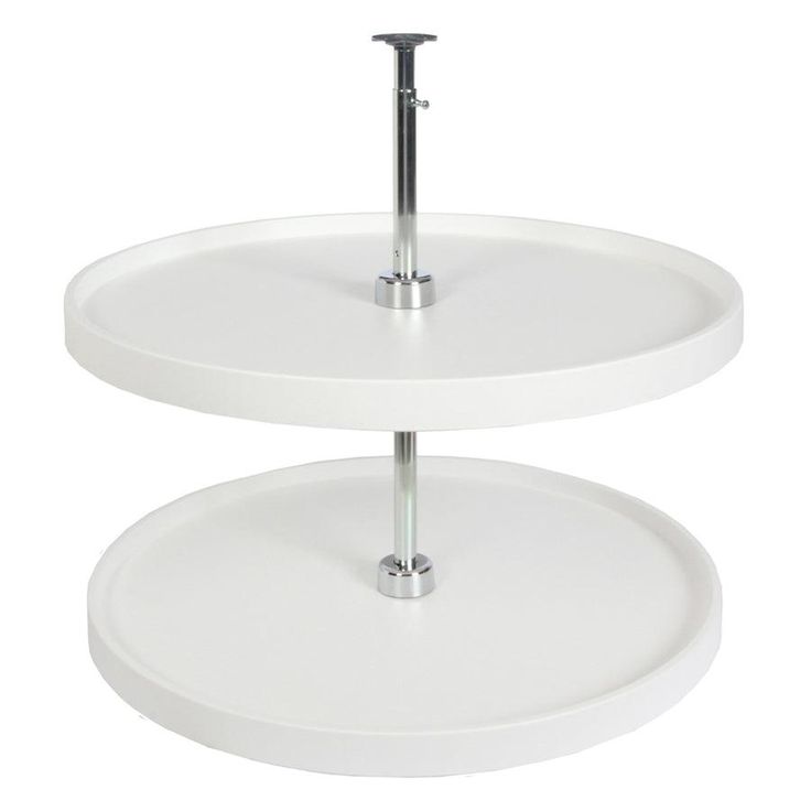 Knape & Vogt 2-Tier Plastic Full Circle Cabinet Lazy Susan