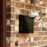 Townhouse Small, Vertical, Locking, Steel, Wall Mount Mailbox, Black - Super Arbor