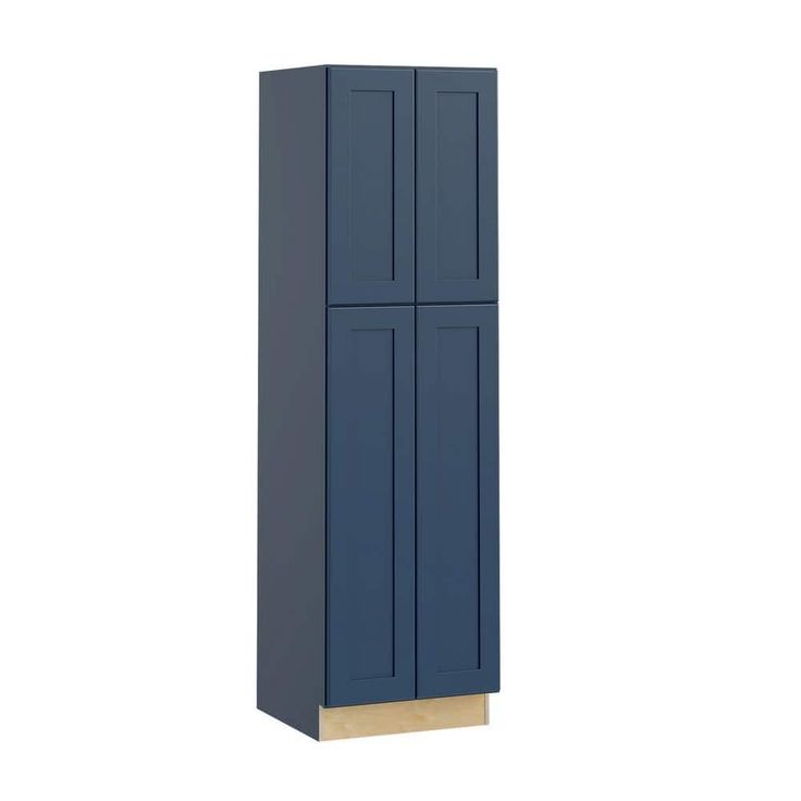 Home Decorators Collection Newport 24 in. W x 24 in. D x 84 in. H Assembled Plywood Pantry Kitchen Cabinet in Mythic Blue with Soft Close