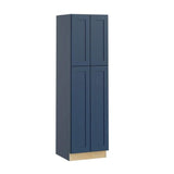 Home Decorators Collection Newport 24 in. W x 24 in. D x 84 in. H Assembled Plywood Pantry Kitchen Cabinet in Mythic Blue with Soft Close