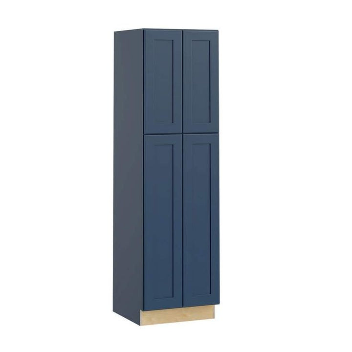 Home Decorators Collection Newport 24 in. W x 24 in. D x 84 in. H Assembled Plywood Pantry Kitchen Cabinet in Mythic Blue with Soft Close
