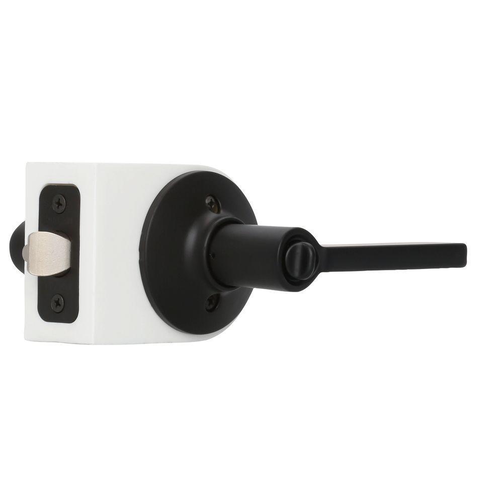 Custom Latitude Matte Black Keyed Entry Door Lever - Super Arbor