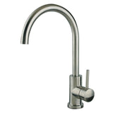 Undermount Stainless Steel 23 in. 16-Gauge Bar Sink in Brushed Stainless with Gooseneck Kitchen Faucet