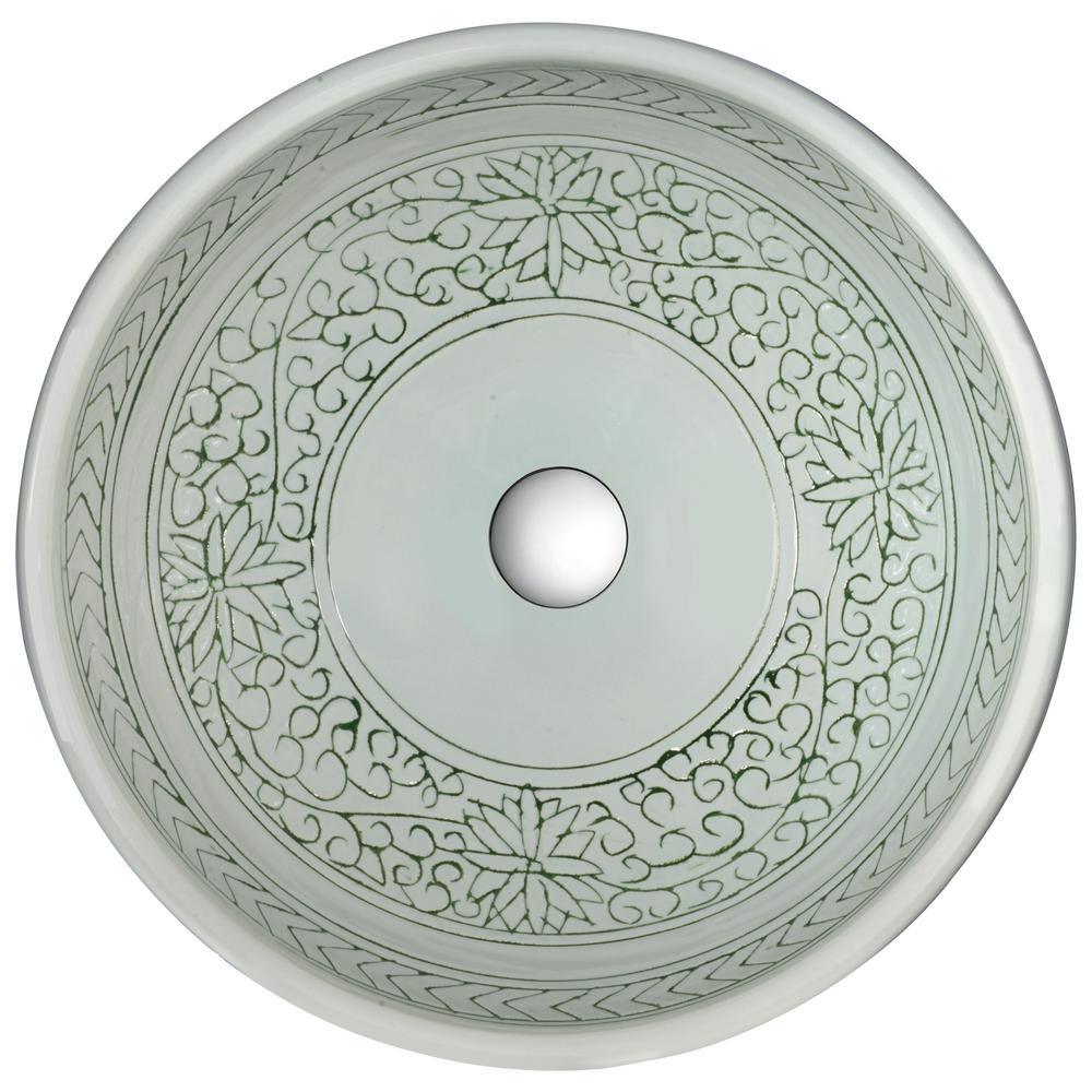 Cadence Series Vessel Sink in Decor White - Super Arbor