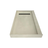 Redi Trench 42 in. x 48 in. Single Threshold Shower Base with Right Drain and Matte Black Trench Grate - Super Arbor