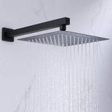Single Handle 1-Spray High Pressure Tub and Shower Faucet with Hand Shower in Matte Black Ceramic Disc (Valve Included) - Super Arbor