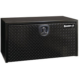 18 in. x 18 in. x 36 in. Gloss Black Steel Underbody Truck Tool Box with Aluminum Door - Super Arbor