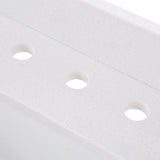 61 in. W x 22 in. D Engineered Marble Vanity Top in Snowstorm with White Double Trough Sinks - Super Arbor