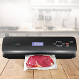 White with Soft Touch Digital Button Controls Food Vacuum Sealer Electric Air Sealing Preserver System