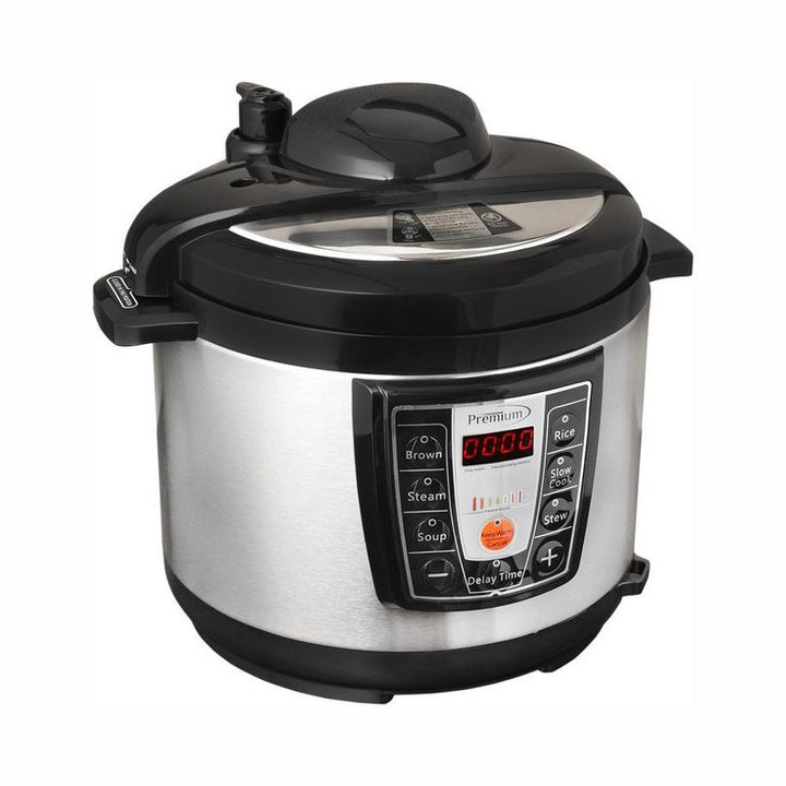 5.2 Qt. Black and Silver Electric Pressure Cooker with Browning Control