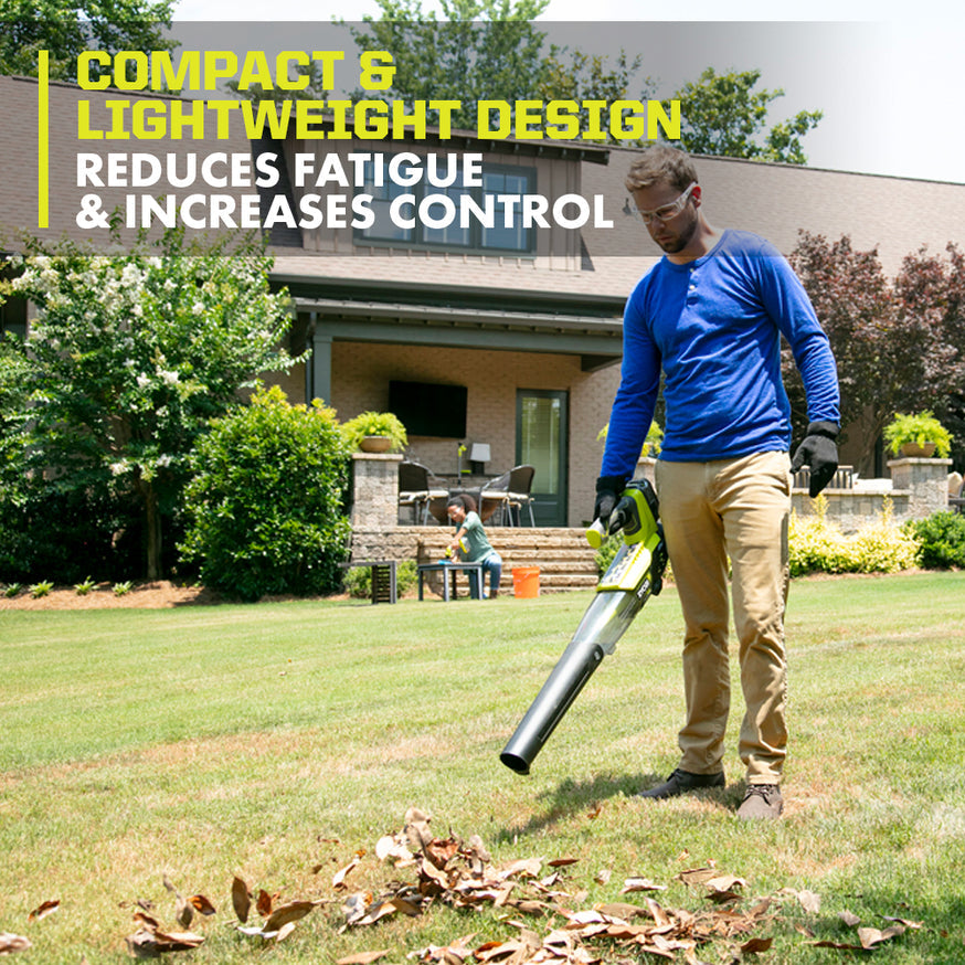 RYOBI Reconditioned ONE+ 18V Cordless Leaf Blower, 100 MPH, 280 CFM with 4.0 Ah Battery & Charger