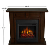 Granby 50 in. Freestanding Electric Fireplace in Dark Walnut - Super Arbor