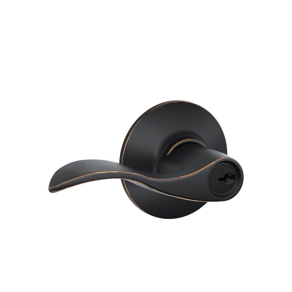 Accent Satin Nickel Keyed Entry Door Lever - Super Arbor