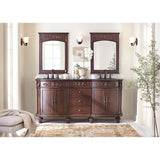 22 in. W x 32 in. H Framed Rectangular  Bathroom Vanity Mirror in Antique Cherry