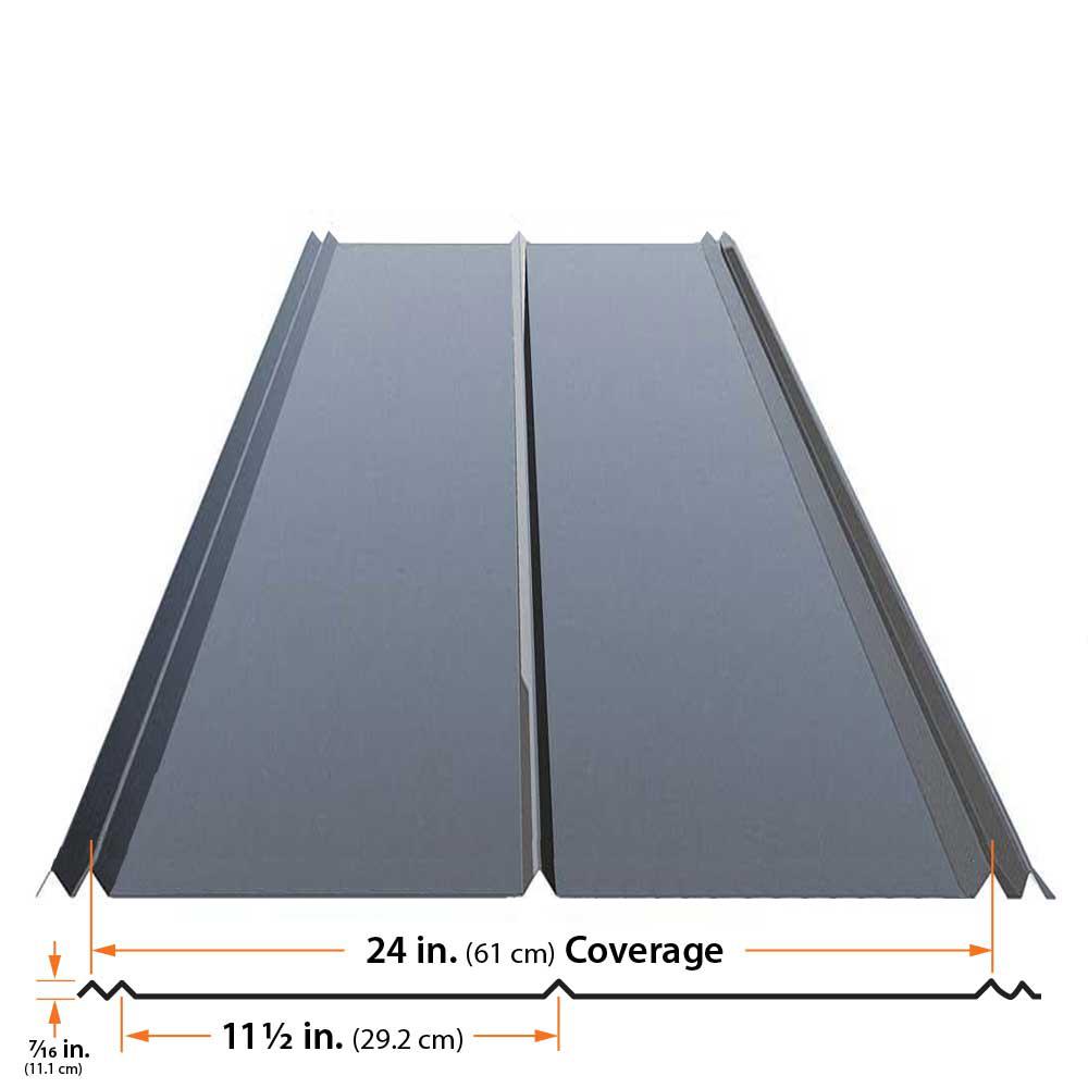 10 ft. 5V Crimp Galvanized Steel 29-Gauge Roof Panel