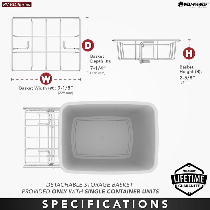 Rev-A-Shelf 35-Quart Plastic Pull Out Trash Can