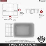 Rev-A-Shelf 35-Quart Plastic Pull Out Trash Can